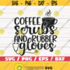 Coffee Scrubs And Rubber Gloves SVG Cut File Cricut Commercial use Silhouette Clip art Nurse life SVG Nurse Shirt Coffee SVG Design 503
