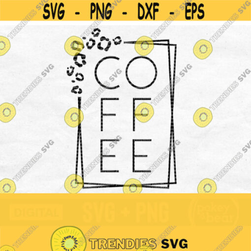 Coffee Square Svg Coffee Svg Coffee Png Leopard Print Svg Cheetah Svg Coffee Sign Svg Coffee Label Svg Cut File Digital Download Design 788