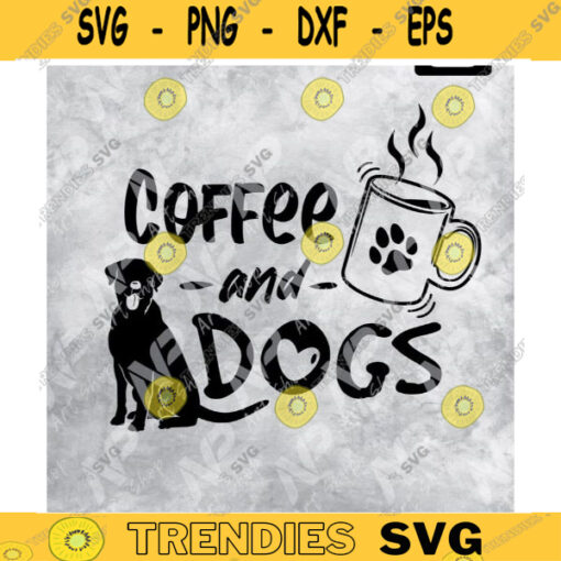 Coffee and Dogs SVG Coffee Cup Svg Dog Paw svg Design 241 copy