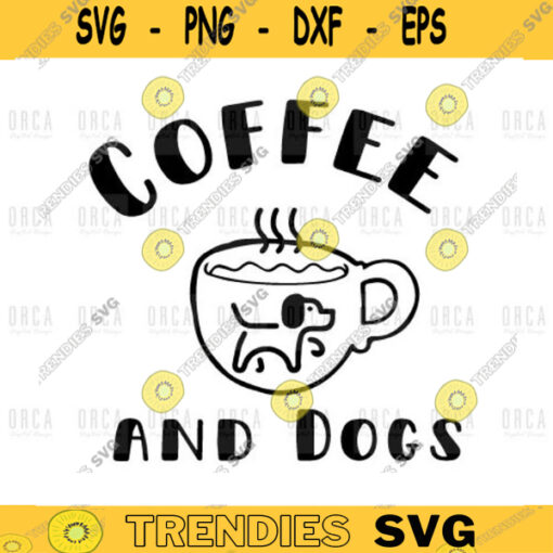 Coffee and Dogs svg Coffee Cup svg Dog Paw dogs and coffee svg png digital download 279