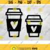 Coffee cup svg coffee cup bundle takeaway cup svg cup svg Heart Cup Svg tall and Short Cup cup png eps dxf Design 22