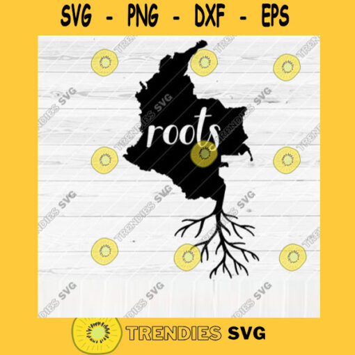 Colombia Roots SVG File Home Native Map Vector SVG Design for Cutting Machine Cut Files for Cricut Silhouette Png Pdf Eps Dxf SVG