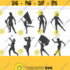 Color Guard Svg Marching Band Silhouette Male Color Guard SVG Marching Band svg Color Guard Vector Color Guard Flags Guard Rifle