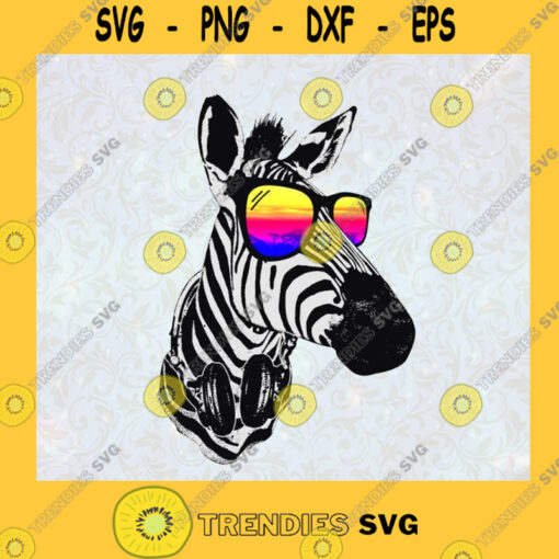 Colorful Horse Svg Zebra Svg Sunglasses Svg Horse Head Svg Chill Vibes Svg