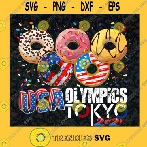 Colorful USA Tokyo Donuts SVG Donuts USA SVG Donuts SVG Donuts 4Th Of July SVG July American SVG