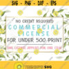 Commercial License for Small Business for Buy 1 Item Design 170