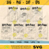 Complete Magical Book Set Covers Line Art Bundle 1 7 Illustration SVG Cut File Vector jpg png psd ai svg Vinyl Cricut Silhouette