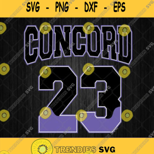 Concord 23 Made To Match Jordan 12 Dark Concord Svg Png Silhouette Cricut File
