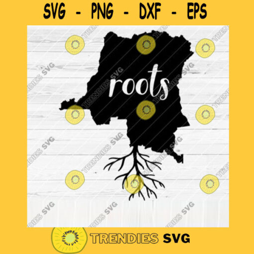 Congo Roots SVG File Home Native Map Vector SVG Design for Cutting Machine Cut Files for Cricut Silhouette Png Pdf Eps Dxf SVG