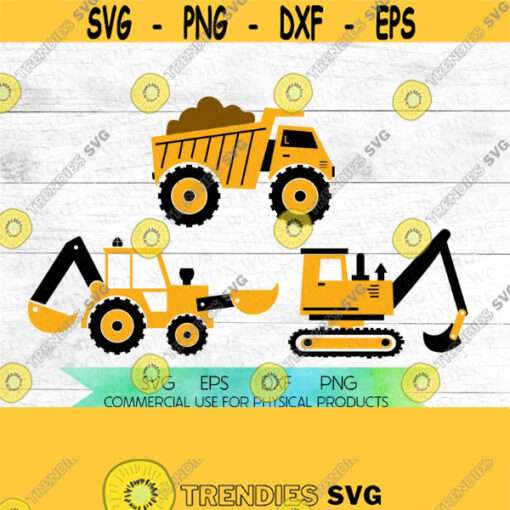 Construction vehicle design construction icons Excavator dump truck SVG digital design Construction party crew Cricut DIY Design 144
