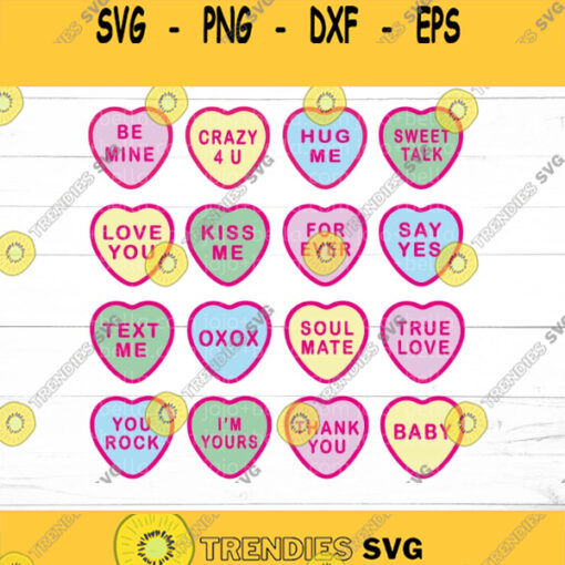 Conversation Hearts Svg Love Hearts Svg Valentines Svg Candy Hearts Svg Love Svg Valentines Day Svg Svg Files For Cricut Sublimation