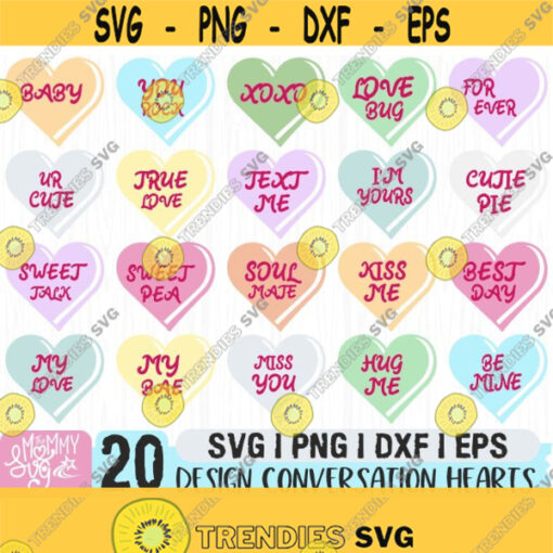 Conversation Hearts Svg Valentines Day Svg Candy Heart Svg Valentines gift svg Valentines Decoration Heart Svg Love SVG Candy Svg Design 397