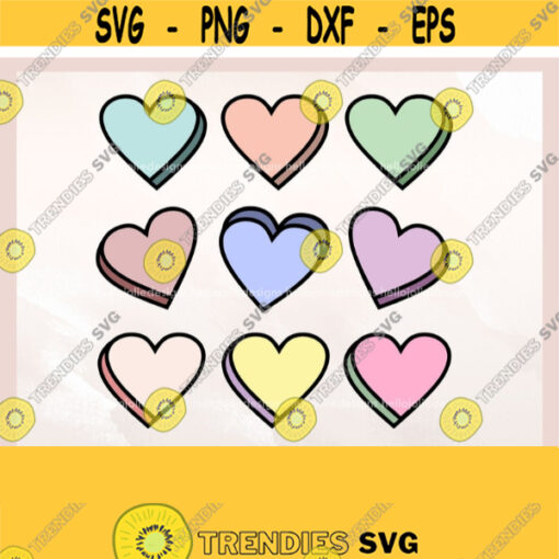 Conversation Hearts svg Candy Heart svg Bundle Valentines Day svg Valentine Candy Hearts svg Valentine svg Bundle for cricut