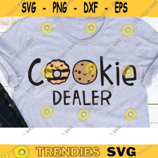 Cookie Dealer SVG DXF Cut File Girl Cookie Seller svg dxf file for Cricut and Silhouette Cameo copy