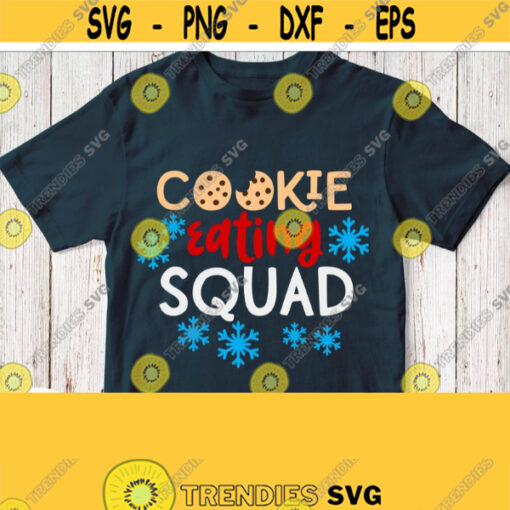 Cookie Eating Squad Svg Baby Kids Christmas Shirt Svg Boy Girl Cricut Christmas Design Silhouette Cut File Printable Iron on Png Jpg Design 816