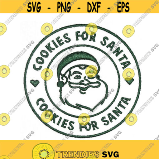 Cookies for Santa Claus Design Christmas Monogram Machine Embroidery INSTANT DOWNLOAD pes dst Design 1324