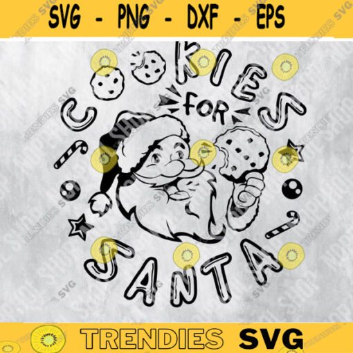 Cookies for Santa SVGChristmas SVGSanta face svgDigital Cut File Design 173 copy