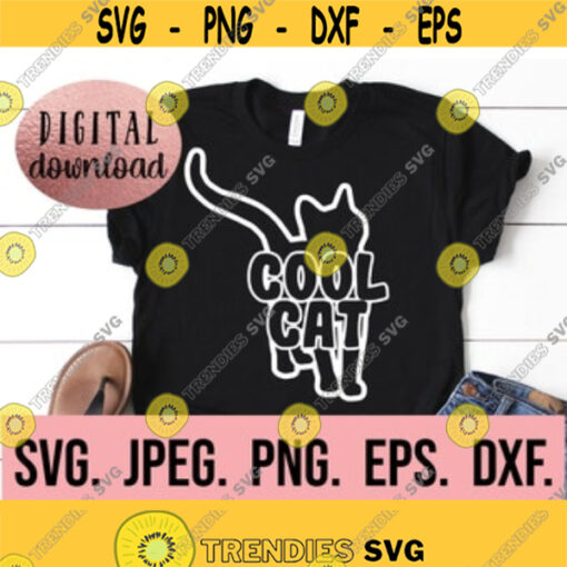 Cool Cat SVG Cat Mom Digital Download Cricut Cut File Silhouette Cat Mama Cat Lover Svg Cat Lady Clipart Fur Mama Cute Cat Design 437