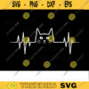Cool Cat SVG Heartbeat cat svg kitten svg cat lover svg cat cut file for pet lovers Design 348 copy