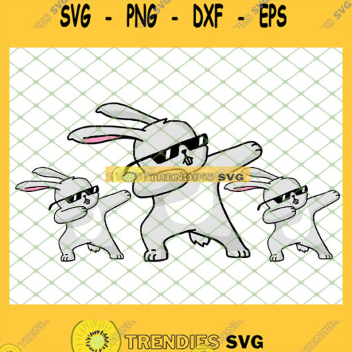 Cool Dabbing Bunny Hip Hop Easter SVG PNG DXF EPS 1