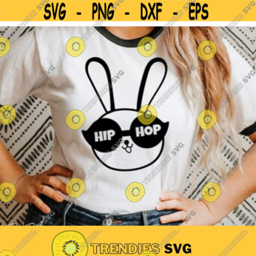 Cool bunny SVG Hip Hop SVG Happy Easter Svg Bunny Clipart Easter Svg Sunglasses bunny Svg Glasses Svg Rabbit Svg Cricut Png Dxf Design 12
