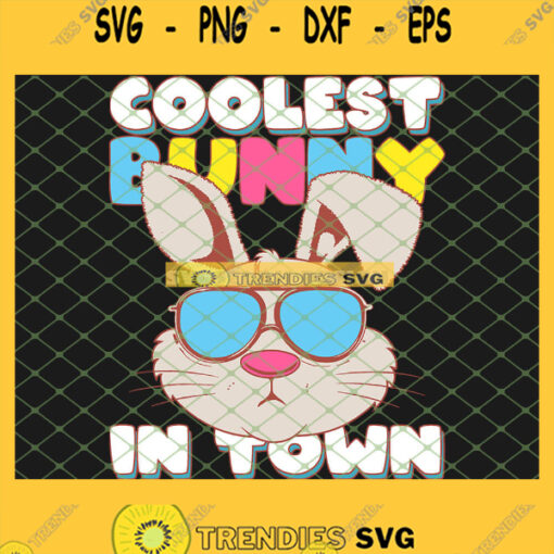 Coolest Bunny In Town Easter Bunny Costume Face SVG PNG DXF EPS 1
