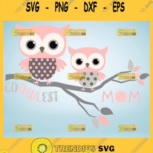 Coolest Mom And Baby Owl Svg Mama Bird Mom Svg 1