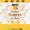 Coolest Turkey in Town Svg Boys Thanksgiving Svg Boy Turkey Cut Files Funny Kids Quote Newborn Baby Svg Cutting FileDesign 173