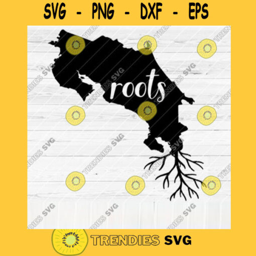 Costa Rica Roots SVG File Home Native Map Vector SVG Design for Cutting Machine Cut Files for Cricut Silhouette Png Pdf Eps Dxf SVG