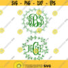 Cotton Flower Frame Monogram Cuttable Design SVG PNG DXF eps Designs Cameo File Silhouette Design 586