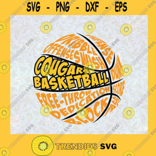 Cougars Basketball Free Throw Dedication SVG Idea for Perfect Gift Gift for Everyone Digital Files Cut Files For Cricut Instant Download Vector Download Print Files
