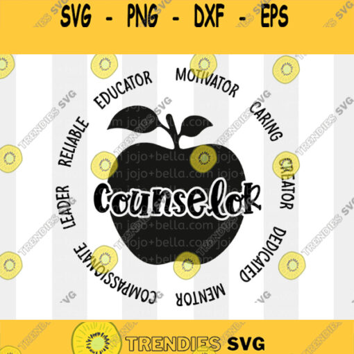 Counselor Svg School Counselor Svg Counselor Cut File Back to School Svg Svg Files for Cricut Silhouette Sublimation Design Downloads