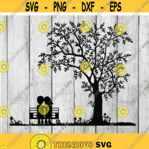 Couple svg bundle couple clipart couple under tree svg cut files for cricut silhouette png dxf eps Design 2964