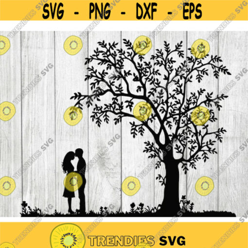 Couple svg couple under tree svg tree svg tree svg bundle cut files for cricut silhouette couple clipart svg png Design 2989