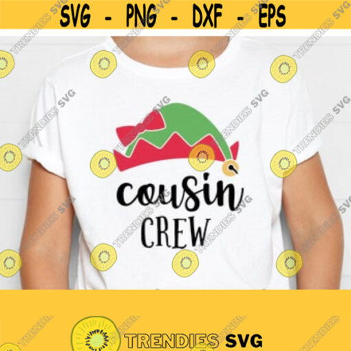 Cousin Crew Christmas SVG. Group Christmas Shirt Cut Files. Elf Girl Family Vector Files for Cutting Machine png dxf eps Instant Download Design 92