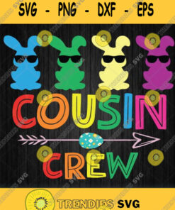 Cousin Crew Cute Bunny Rabbit Matching Svg Easter Day Svg Png Clipart Svg Cut Files Svg Clipart