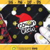 Cousin Crew Svg Christmas Svg Santa Hat Svg Dxf Eps Png Holiday Cut Files Kids Clipart Family Matching Shirts Svg Cricut Silhouette Design 1030 .jpg