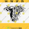 Cow Floral Svg Animal Cow Flowers Svg Floral Cow png Farm Cow Svg Cow Svg Cow with flowers Svg Cutting filesDesign 231