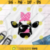 Cow with pink bandana SVG Cow with tongue SVG Cow SVG Bandana svg
