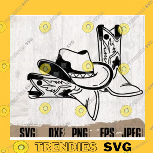 Hot SVG - Cowboy Boots And Hat 4 Digital Downloads Cowboy Boots Svg ...