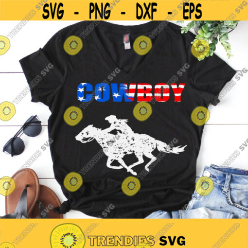 Cowboy svg rodeo svg hotrse svg mustang svg america flag svg Country svg Western svg iron on clipart SVG DXF eps png Design 199