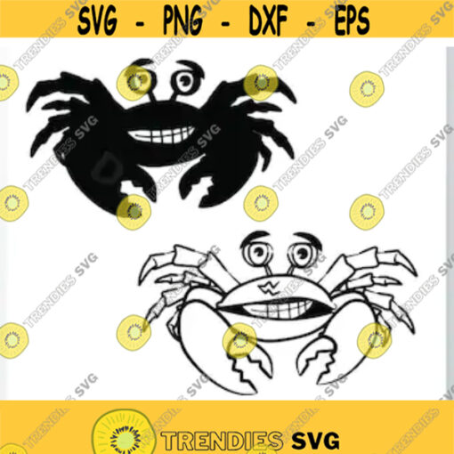 Crab SVG Files Vector Images Clipart Vinyl Cutting Files SVG Image For Cricut Shell Fish Silhouettes Eps Png Dxf stencil Clip Art Design 231