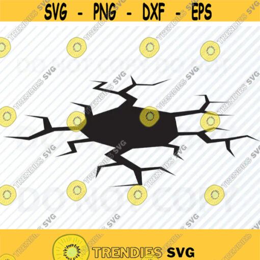 Crack SVG files for Cricut Cracks Vector Images silhouette Clip Art Eps Hole Png ClipArt Hole with cracks svg cnc file cracked glass Design 724