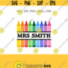 Crayon SVG Crayon Monogram Svg School Svg Teacher Svg Crayon Clipart Pencil cut files SVG Files Cricut Silhouette Cut Files