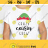 Crazy Cousin Crew Christmas SVG. Group Christmas Shirt Cut Files. Elf Hat Family Vector Files Cutting Machine png dxf eps Instant Download Design 96