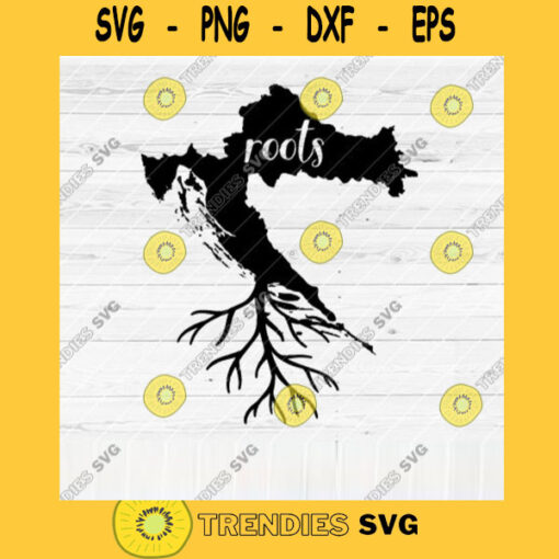 Croatia Roots SVG File Home Native Map Vector SVG Design for Cutting Machine Cut Files for Cricut Silhouette Png Pdf Eps Dxf SVG