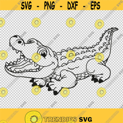 Crocodile Alligator SVG PNG EPS File For Cricut Silhouette Cut Files Vector Digital File