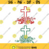 Cross Church Poinsettia Christmas Cuttable Design SVG PNG DXF eps Designs Cameo File Silhouette Design 1452