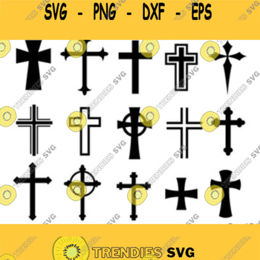 Cross SVGCross svg silhouette filesCrosses vector png dxf epsjpgpdfCrosses clipartCross cameoCross cricut SVGchristian cross svg