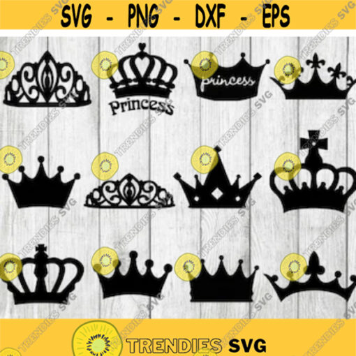 Crown SVG Bundle Princess SVG Bundle Crown cut file Crown clipart Crown svg files for silhouette files for cricutsvg eps png Design 2988